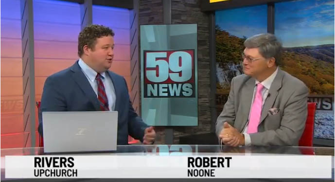 Bob Noone interviewed on Channel 59